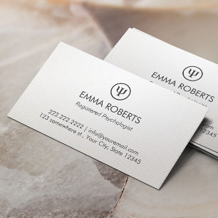 心理学者 – シンプルプロフェッショナルプレーンアポイントメント 予約カード