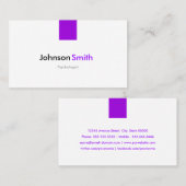心理学者 – シンプル紫色バイオレット 名刺 (正面/裏面)