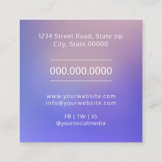 心理学者 スクエア名刺 (裏面)