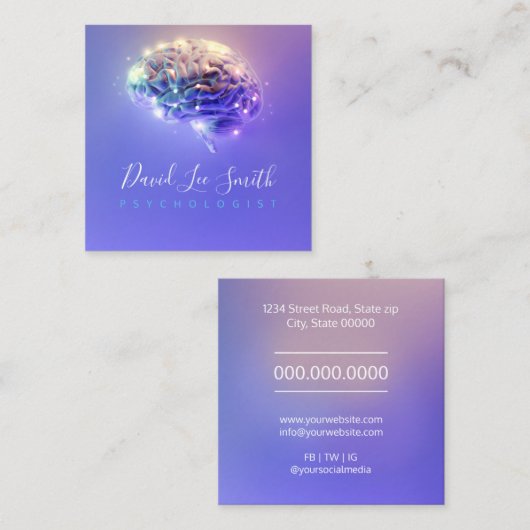 心理学者 スクエア名刺 (正面/裏面)