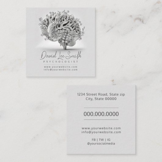 心理学者 スクエア名刺 (正面/裏面)