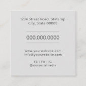 心理学者 スクエア名刺 (裏面)