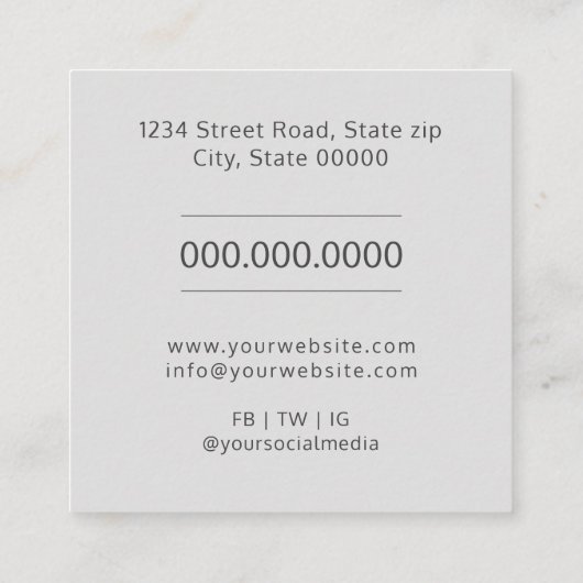 心理学者 スクエア名刺 (裏面)