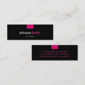 心理学者 – バラピンクコンパクト スキニー名刺 (正面/裏面)