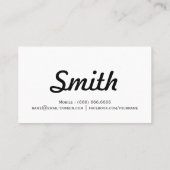 心理学者 – ミニマルシンプル簡潔 名刺 (裏面)