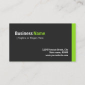 心理学者 – ミニマルモダンリストグリーン 名刺 (裏面)