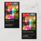 心理学者 – モザイクカラフルパターン 名刺 (正面/裏面)