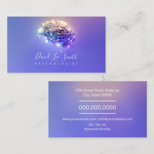 心理学者 名刺 (正面/裏面)