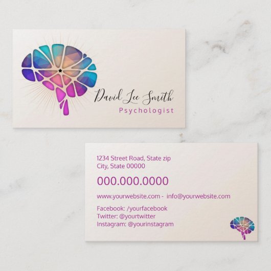 心理学者 名刺 (正面/裏面)