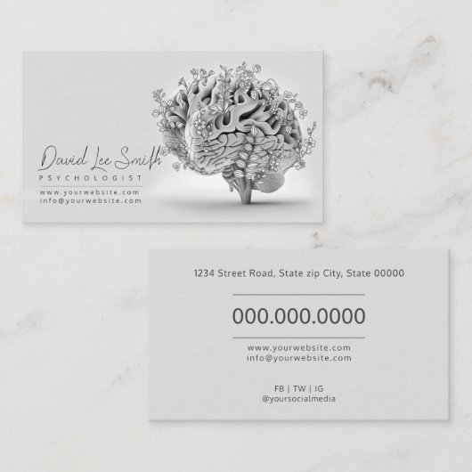 心理学者 名刺 (正面/裏面)