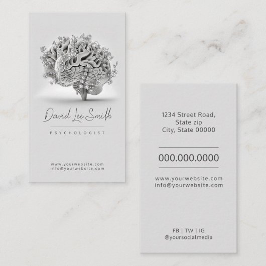 心理学者 名刺 (正面/裏面)