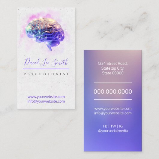 心理学者 名刺 (正面/裏面)