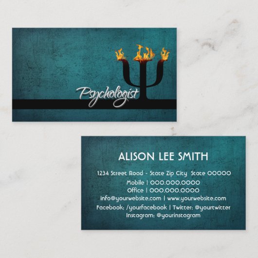 心理学者 名刺 (正面/裏面)