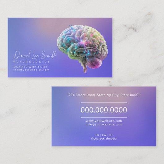心理学者 名刺 (正面/裏面)