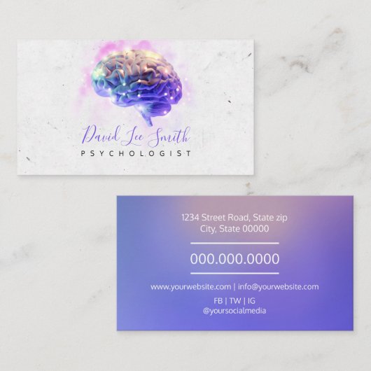 心理学者 名刺 (正面/裏面)