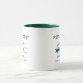 心理学者[名前]緑と白をロード マグカップ (中央)