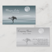 心理学者-月と孤独の木 名刺 (正面/裏面)