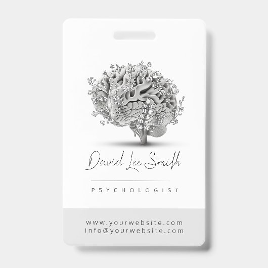 心理学者・神経学者 ミニマリスト バッジ (正面)