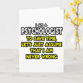 心理学者…私が間違っていないと仮定 カード (黄色い花)