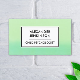 心理学者LCSW精神科医モダングリーングラデーション 名刺