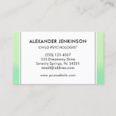 心理学者LCSW精神科医モダングリーングラデーション 名刺 (裏面)