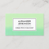 心理学者LCSW精神科医モダングリーングラデーション 名刺 (正面)