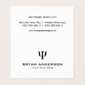 心理学者Psiシンボル折り畳み名刺 名刺 (外部フラット)