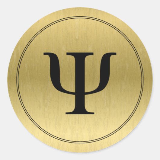 心理学者Psi記号 ラウンドシール (正面)
