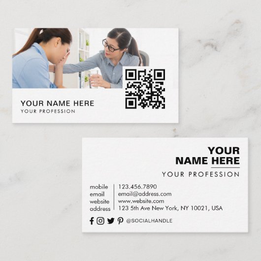 心理学者QRコード 名刺 (正面/裏面)