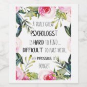 心理学鑑賞別の贈り物 ワインラベル (シングルラベル)