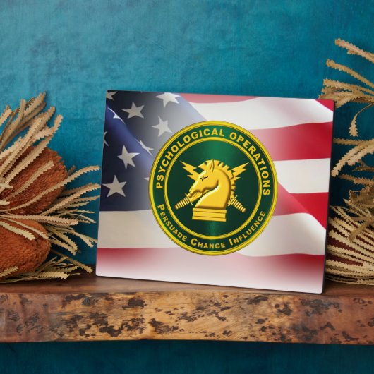 心理操作PSYOPS陸軍退役軍人 フォトプラーク (側面)