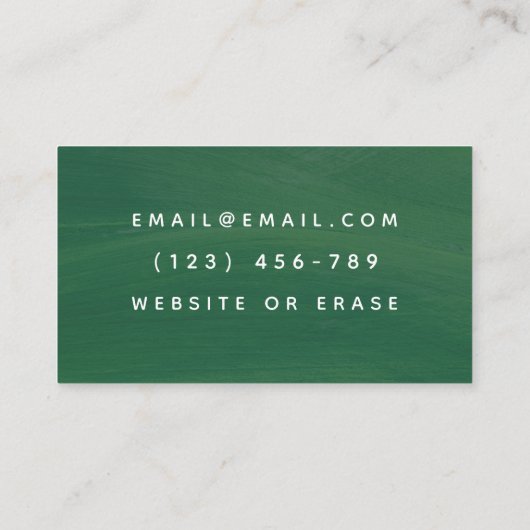 心理療法士の手で描いた緑 名刺 (裏面)