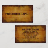 心理療法士アンティーク名刺 名刺 (正面/裏面)