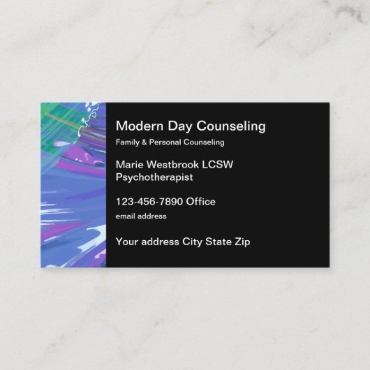 心理療法士カモダンウンセリング名刺 名刺 (正面)