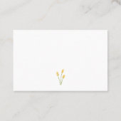 心理療法士シンプルイエローフラワーユーロ 名刺 (裏面)