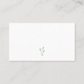 心理療法士シンプルブルーフラワービジネスカード 名刺 (裏面)