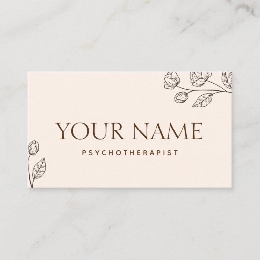 心理療法士ファミリーカウンセミニマルル 名刺 (正面)