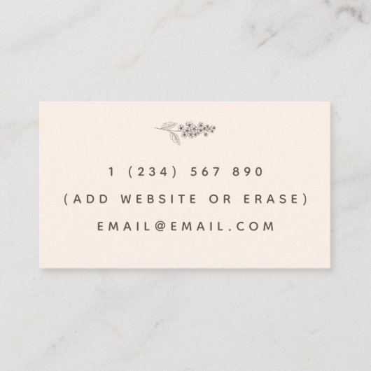 心理療法士ファミリーカウンセ描ルフラワーブルー 名刺 (裏面)