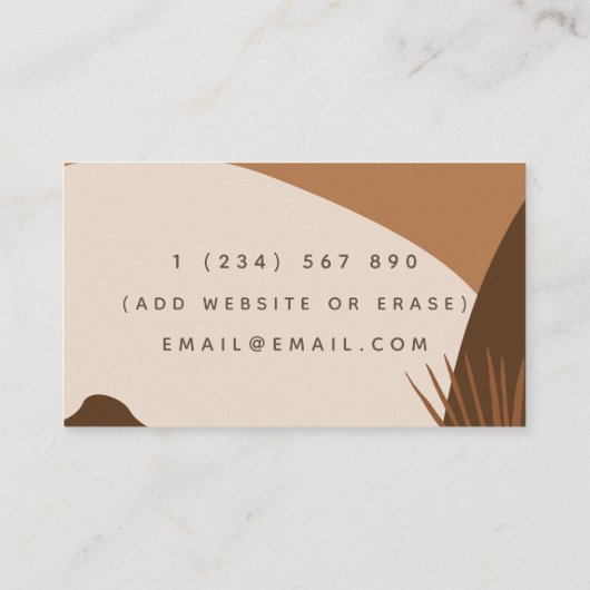 心理療法士ファミリーカウンセ描ル自然ボホ 名刺 (裏面)