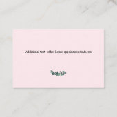 心理療法士ユーカリプスピンクユーロビジネスカード 名刺 (裏面)