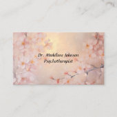 心理療法士又は心理学者さくらんぼ花 名刺 (正面)