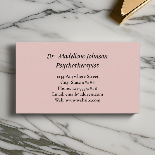 心理療法士又は心理学者さくらんぼ花 名刺