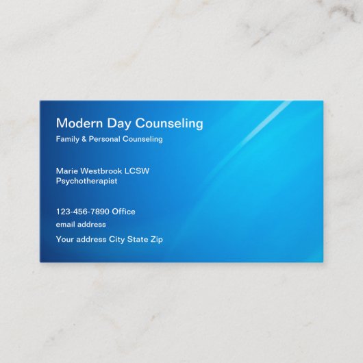 心理療法士家庭相談 名刺 (正面)