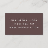 心理療法士抽象芸術幾何学花モダン 名刺 (裏面)