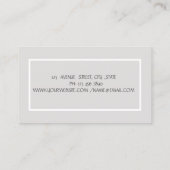 心理療法士 ゼン、ストーンズ、オーキッド 名刺 (裏面)