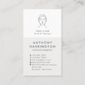 心理療法士、QRコード、SMアイコン 名刺 (正面)