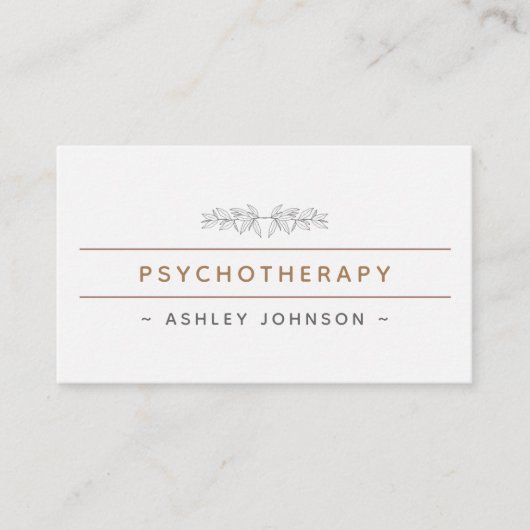 心理療法描緑化自然植物学ボホ 名刺 (正面)