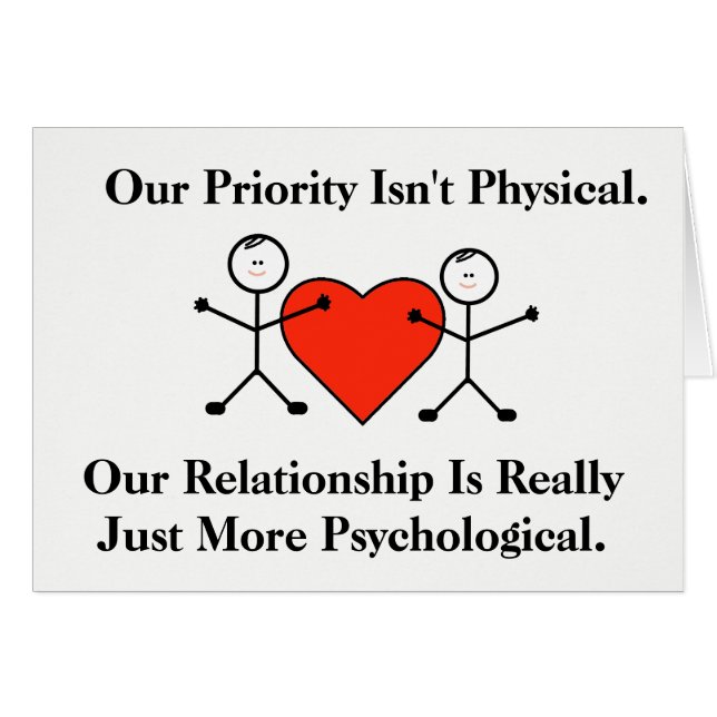 心理的おもしろいゲイメンズロマンスカード (正面横)