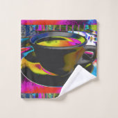 心理的なコーヒーが落ち着く バスタオルセット (ウォッシュタオル)