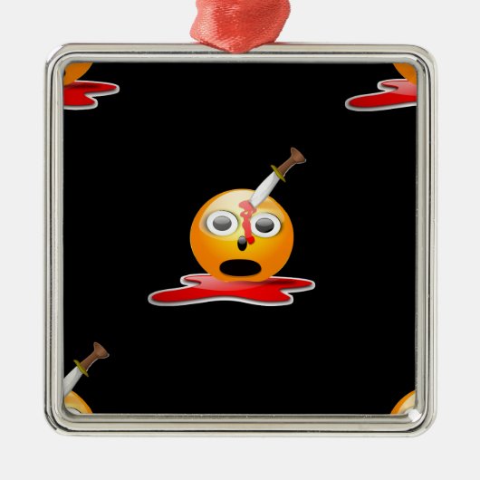 心理絵文字 メタルオーナメント (正面)